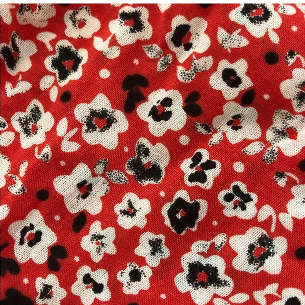 Tiare Hawaii Hendrix Red Floral Smocked Mini Dress NWT - Picture 5 of 10